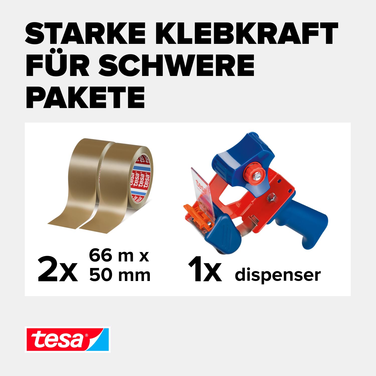 tesa-tesapack-extra-strong-paketband-abroller-set-2x-66-m-x-50-mm-braun image 3