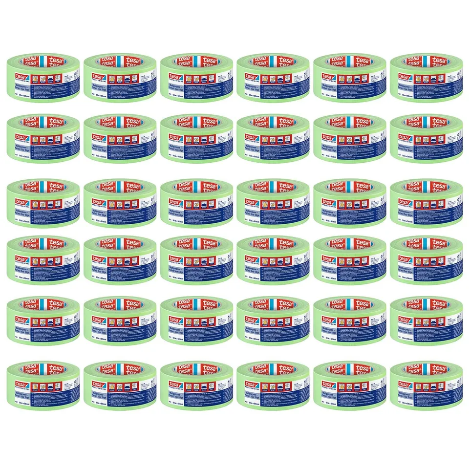 tesa-allzweck-putzband-4621-gewebe-putz-und-malerband-50-m-x-50-mm-hellgr-n-36er image 1