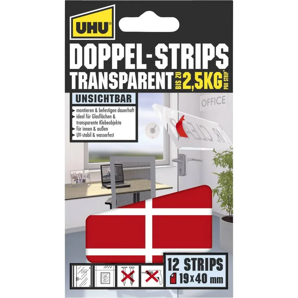 uhu-doppelstrips-transparent-montage-strips-extra-stark image 1