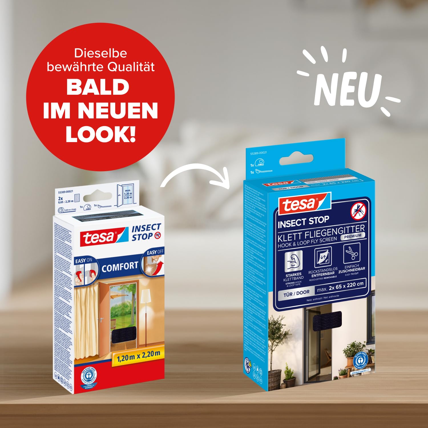 tesa-insect-stop-klett-fliegengitter-premium-t-r-2x-65-cm-x-220-cm-anthrazit image 2