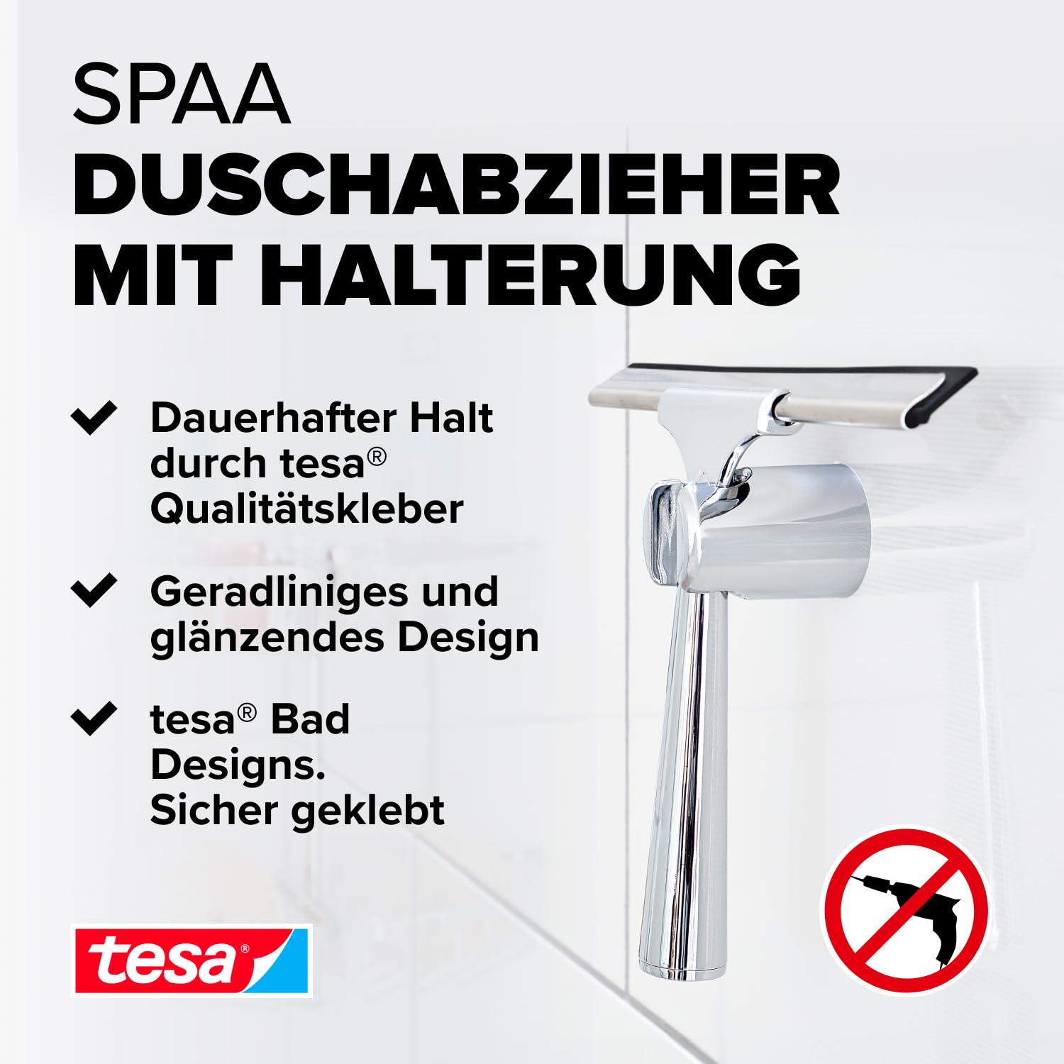 tesa-spaa-duschwischer-239-x-175-x-55-mm-mit-power-kit-klebebefestigung-ohne-boh image 2