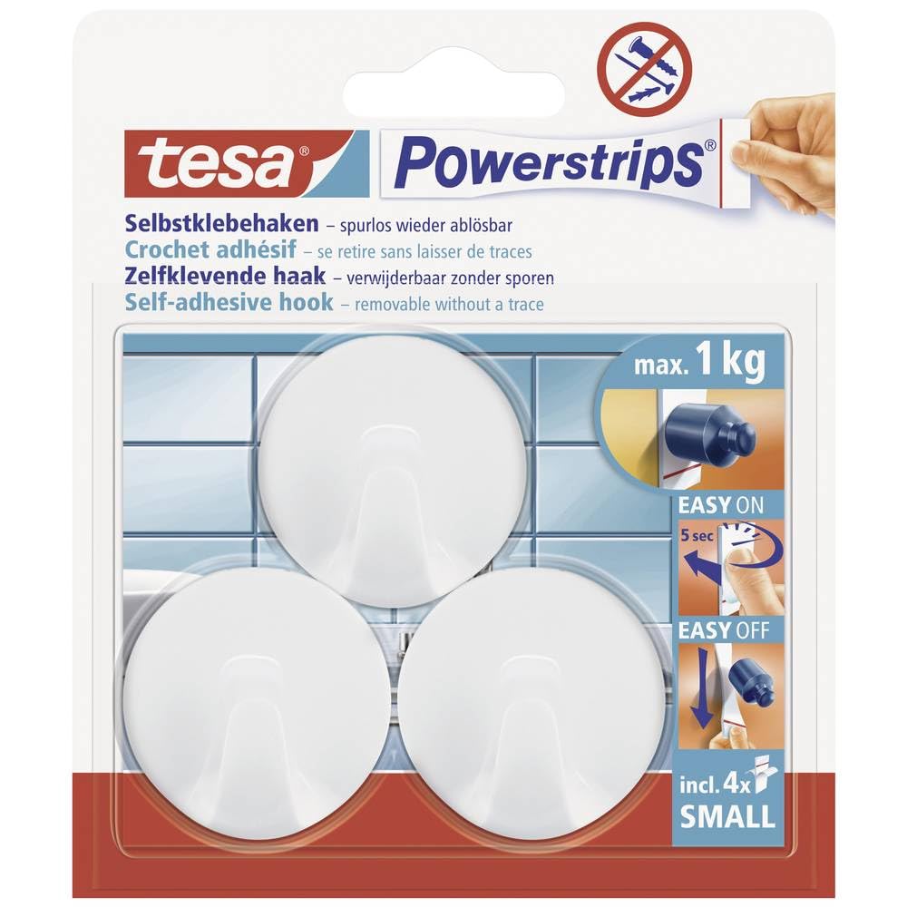 tesa-powerstrips-haken-small-rund-wei-9-20-1-kg-halteleistung image 1