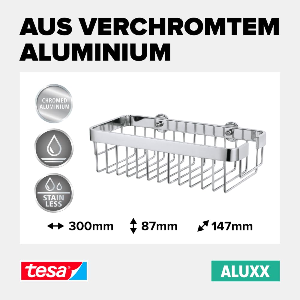 tesa-aluxx-badablage-145-x-300-x-87-mm-7-aluminium-verchromt-rostfrei-mit-power- image 3