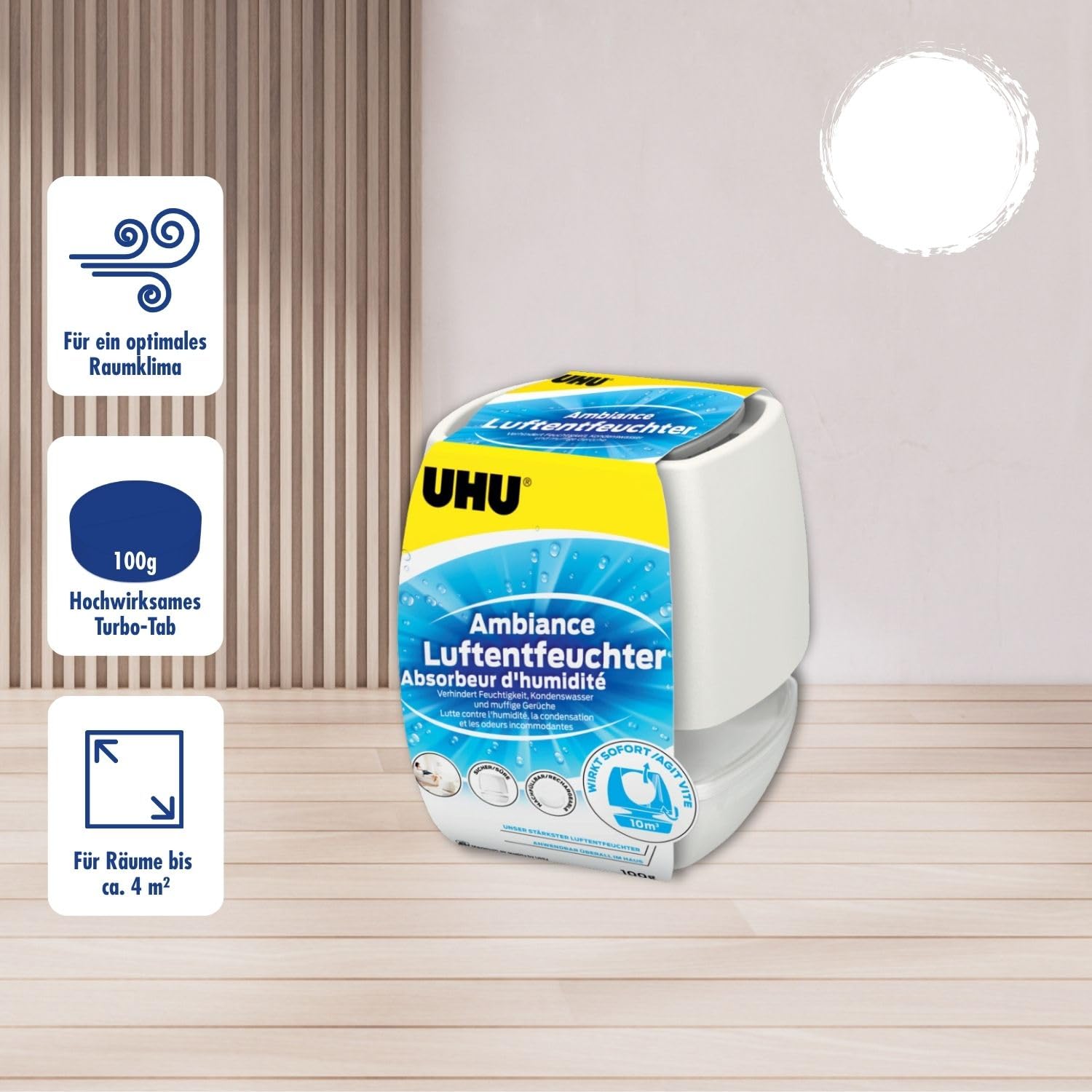uhu-ambiance-luftentfeuchter-100-g-wei-f-r-r-ume-bis-10-m image 2