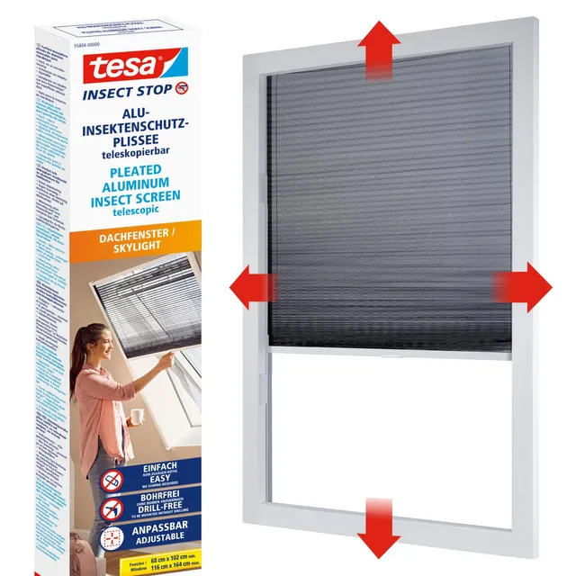 tesa-insect-stop-fliegengitter-dachfenster-premium-116-cm-x-164-cm-wei image 1