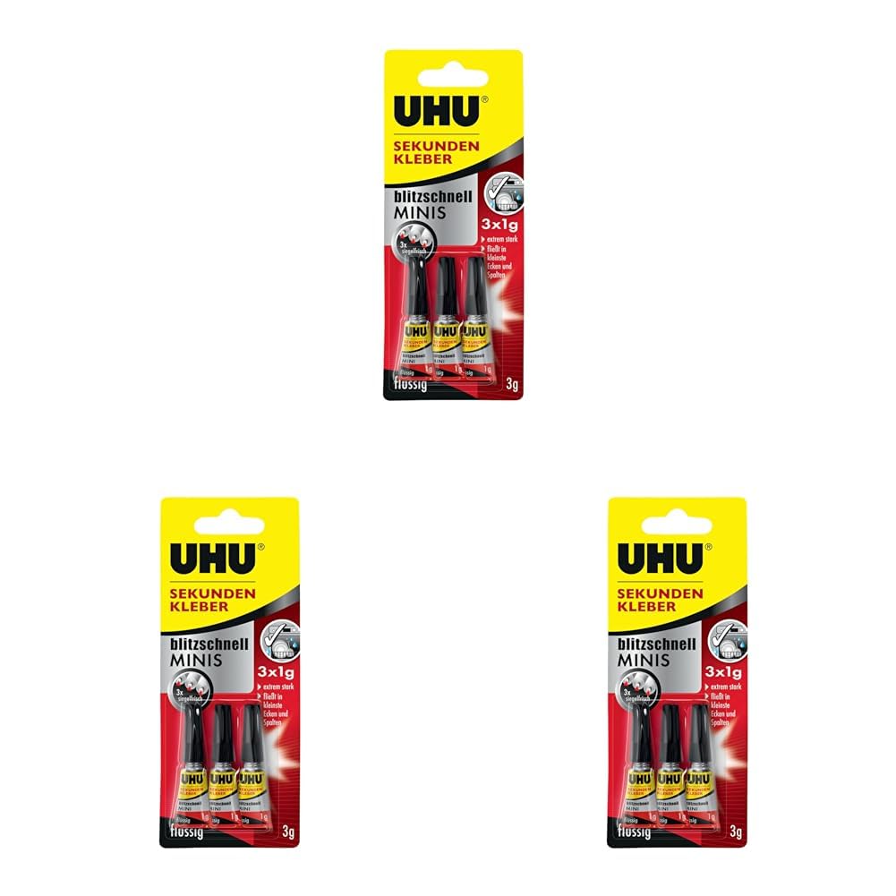 uhu-sekundenkleber-extra-stark-3x1g-tuben-fl-ssiger-superkleber-kunststoffkleber image 7