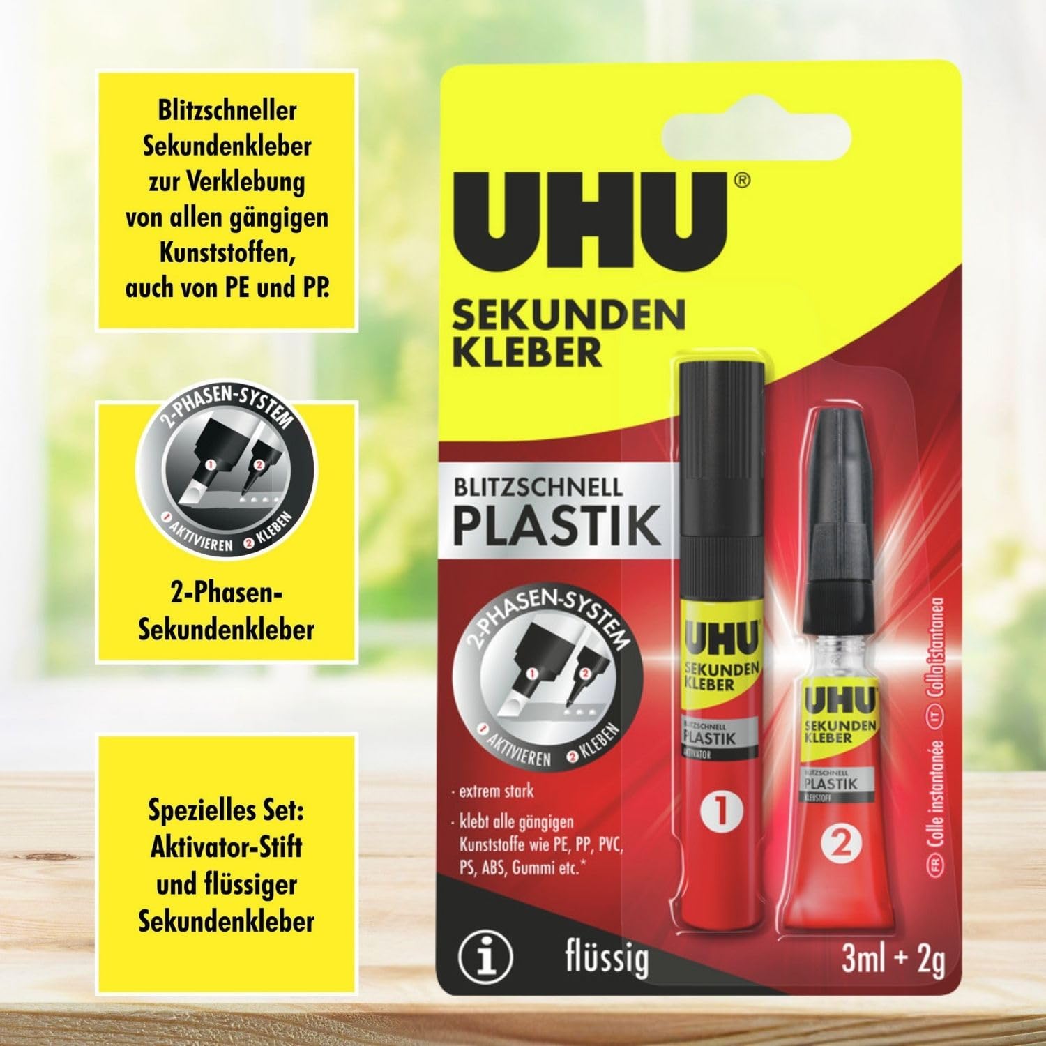 uhu-sekundenkleber-plastik-2-phasen-set-2g-3ml-aktivator-extra-stark-auch-f-r-pe image 5