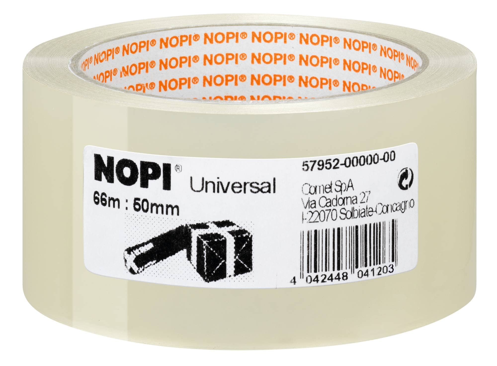 tesa-nopi-universal-paketklebeband-transparent-66-m-x-50-mm-1-rolle image 1