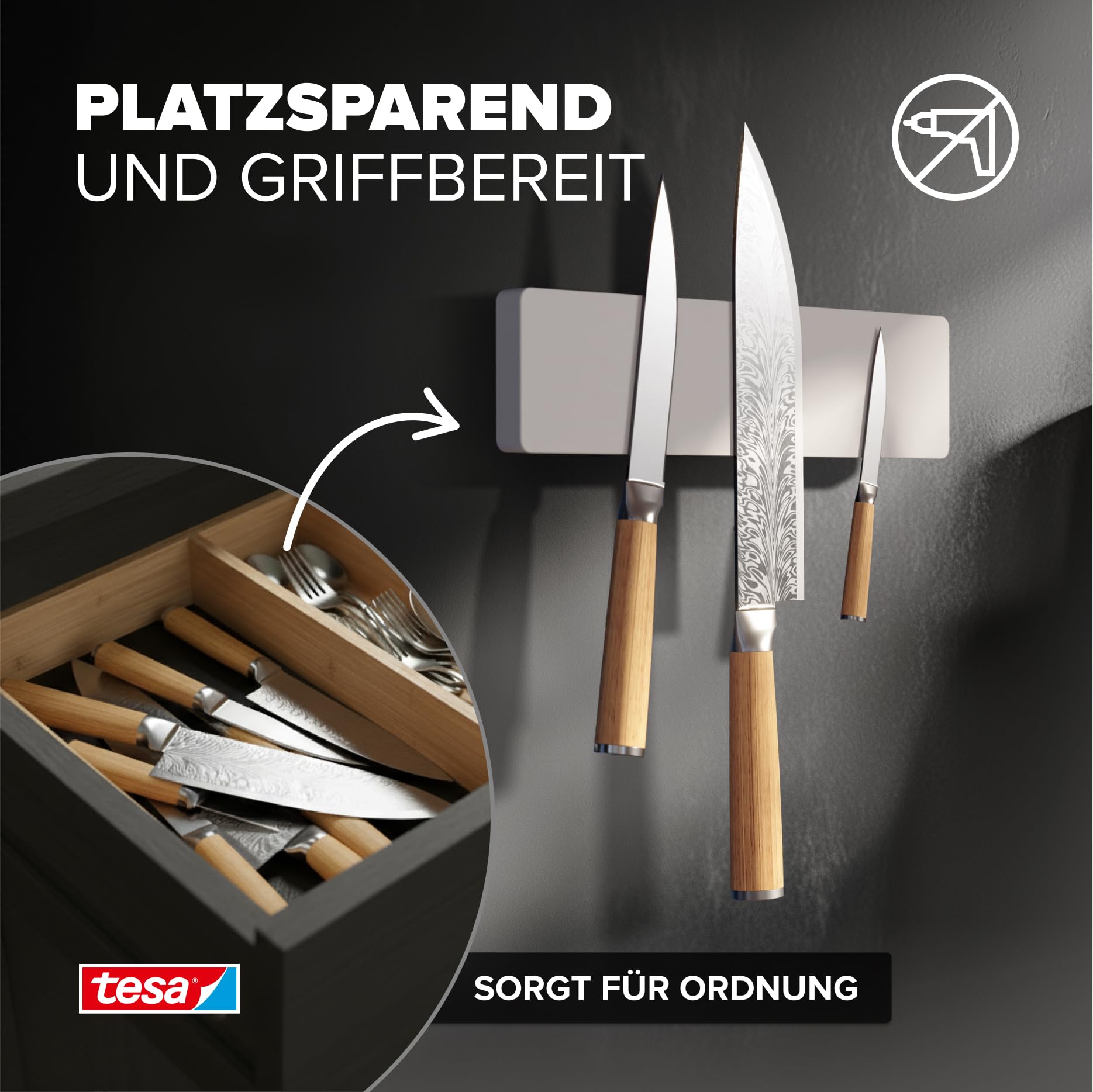 tesa-k-chen-organizer-messer-magnetleiste-selbstklebend-wei image 3