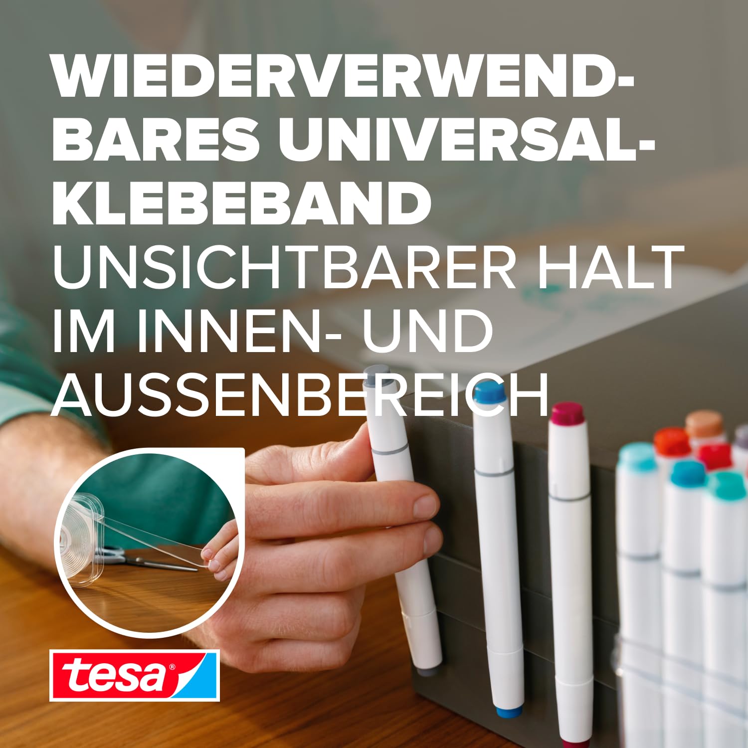 tesa-universal-nano-tape-transparentes-doppelseitiges-klebeband-3-m-x-30-mm image 2