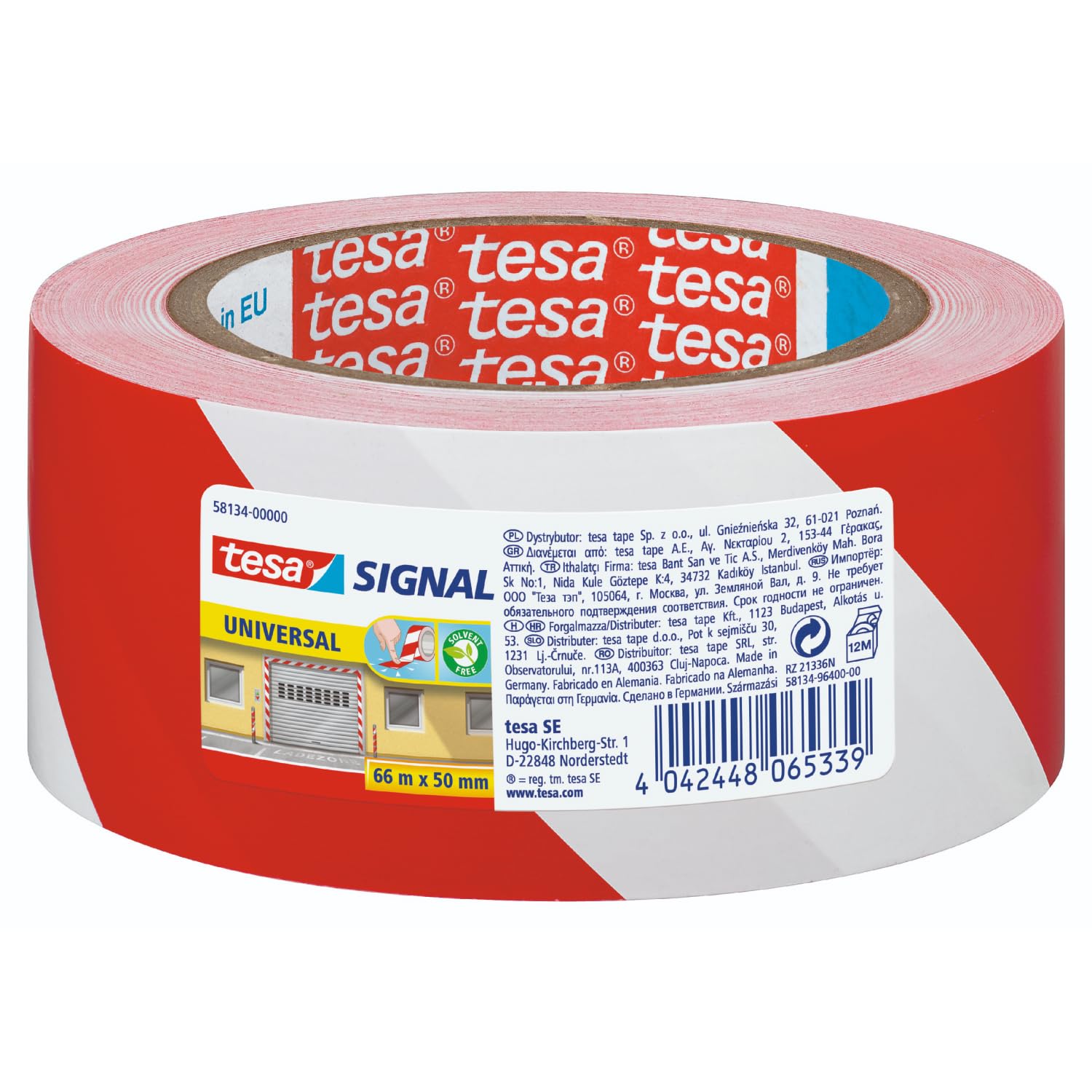 tesa-signal-markierungsklebeband-universal-66-m-x-50-mm-gelb-schwarz image 8