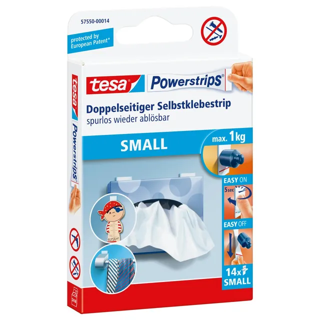 tesa-powerstrips-small-klebestreifen-bis-1-kg-14er-pack image 1