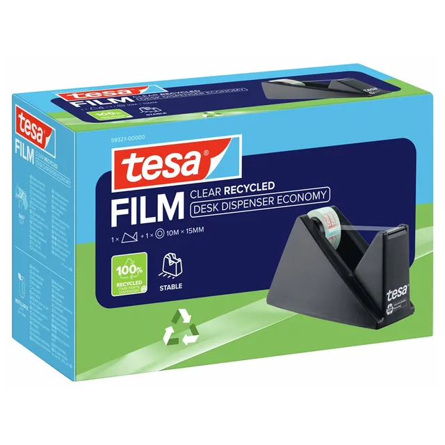 tesa-desk-dispenser-economy-recycled-tischabroller-inkl-tesafilm-clear-recycled image 1