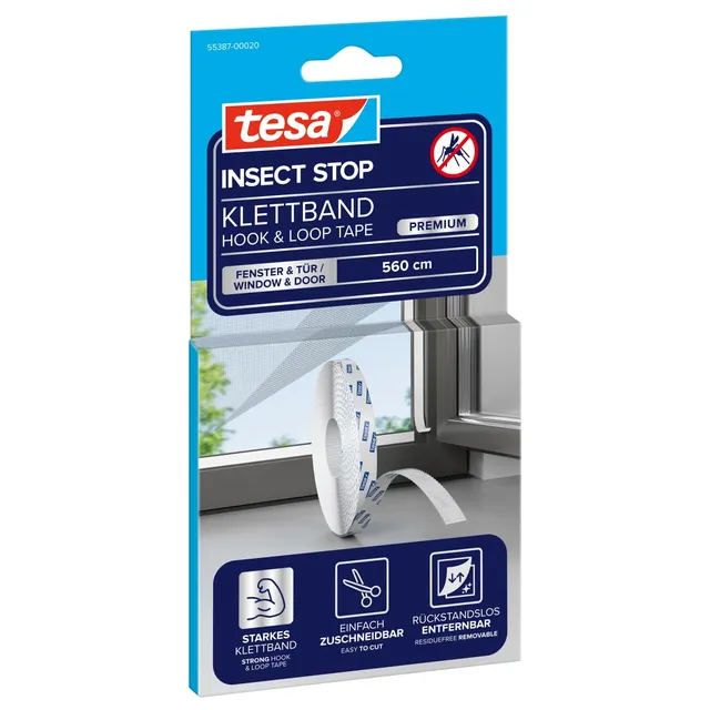 tesa-insect-stop-klettband-premium-wei-560-cm-rolle image 1