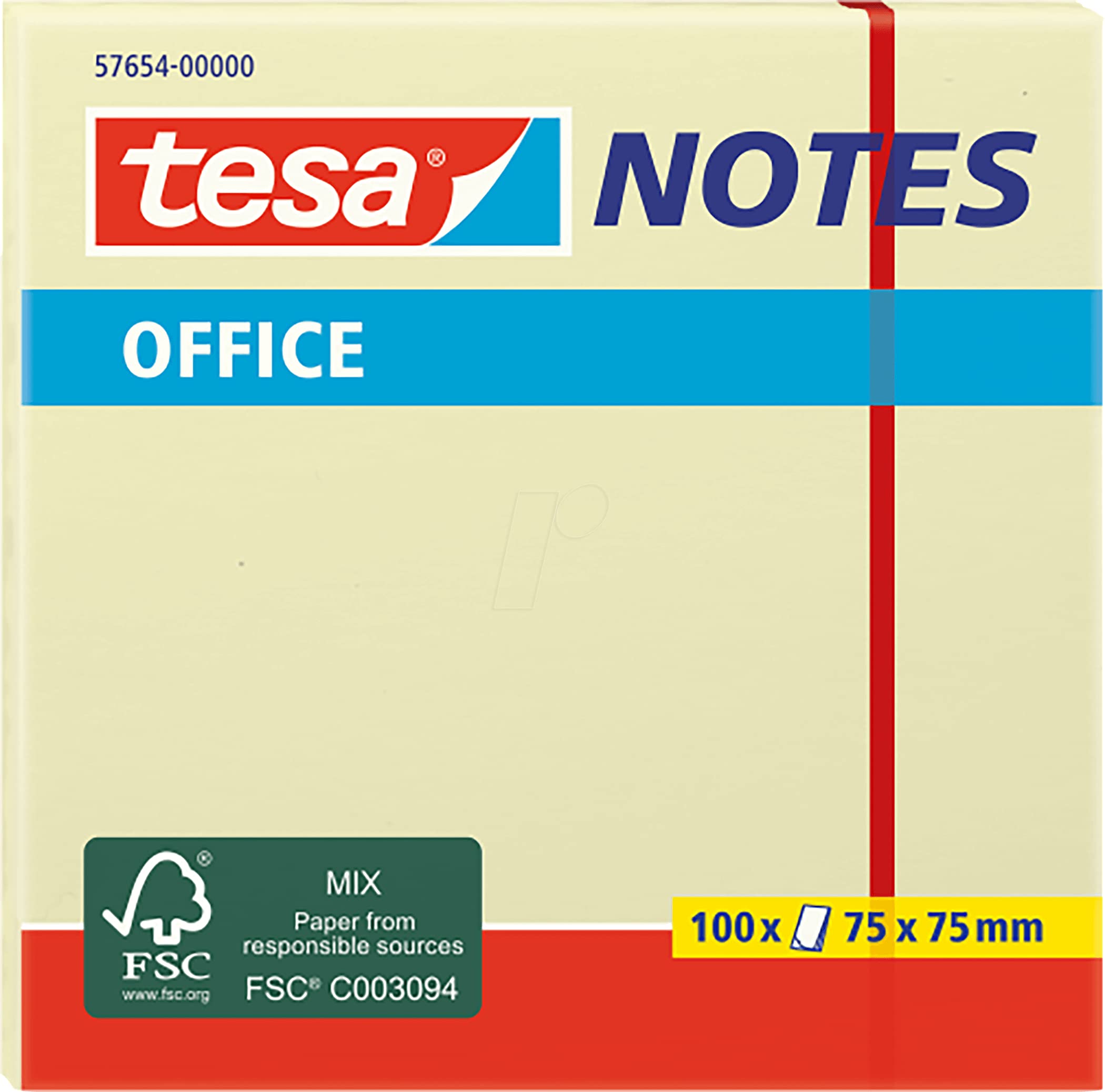 tesa-office-notes-haftnotizen-gelb-100-blatt-7-5-cm-x-7-5-cm image 1
