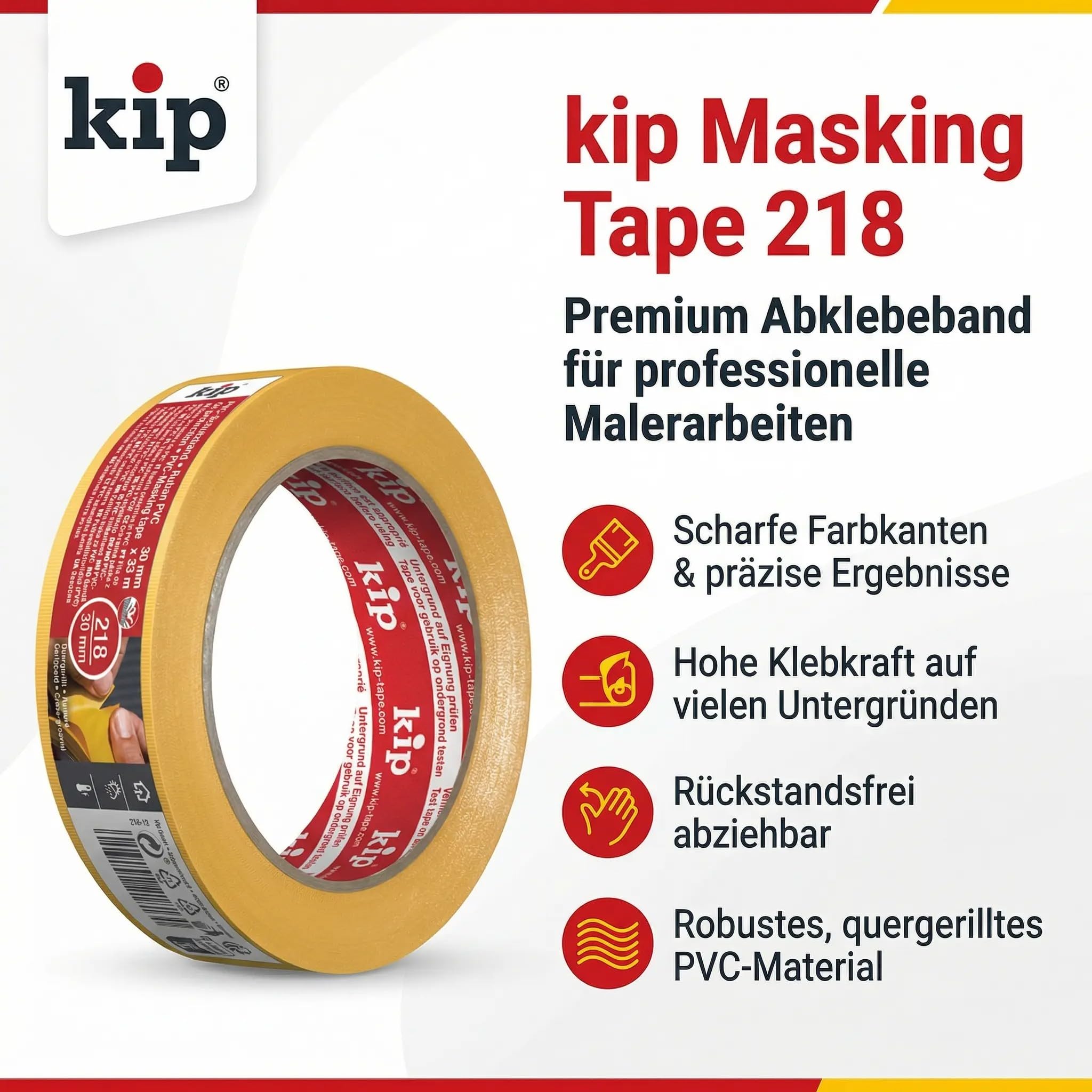 kip-pvc-schutzband-abklebeband-maler-gelb-30-mm-x-33-m image 3