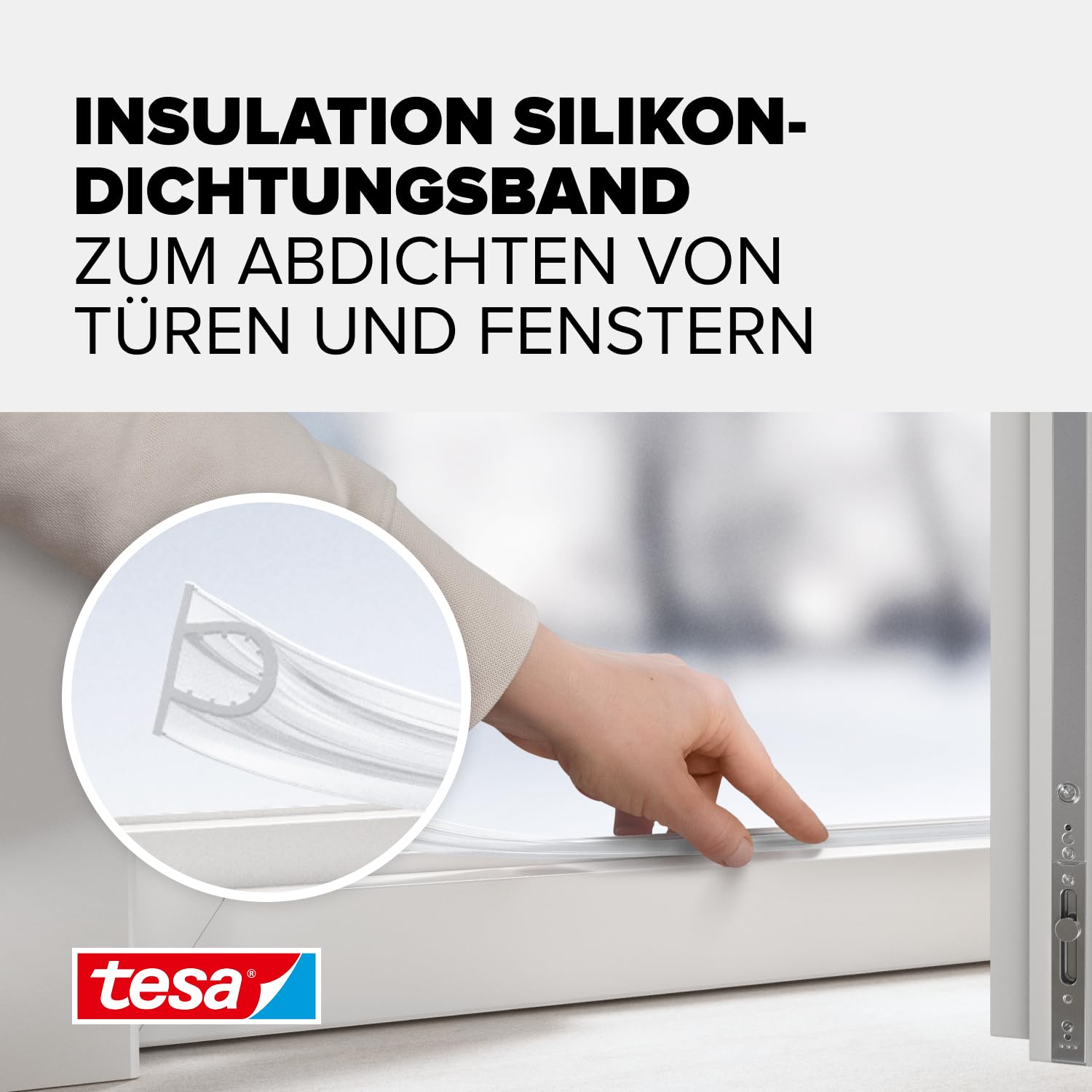 tesa-insulation-dichtungsband-premium-6-m-x-9-mm-x-7-mm-transparent image 3