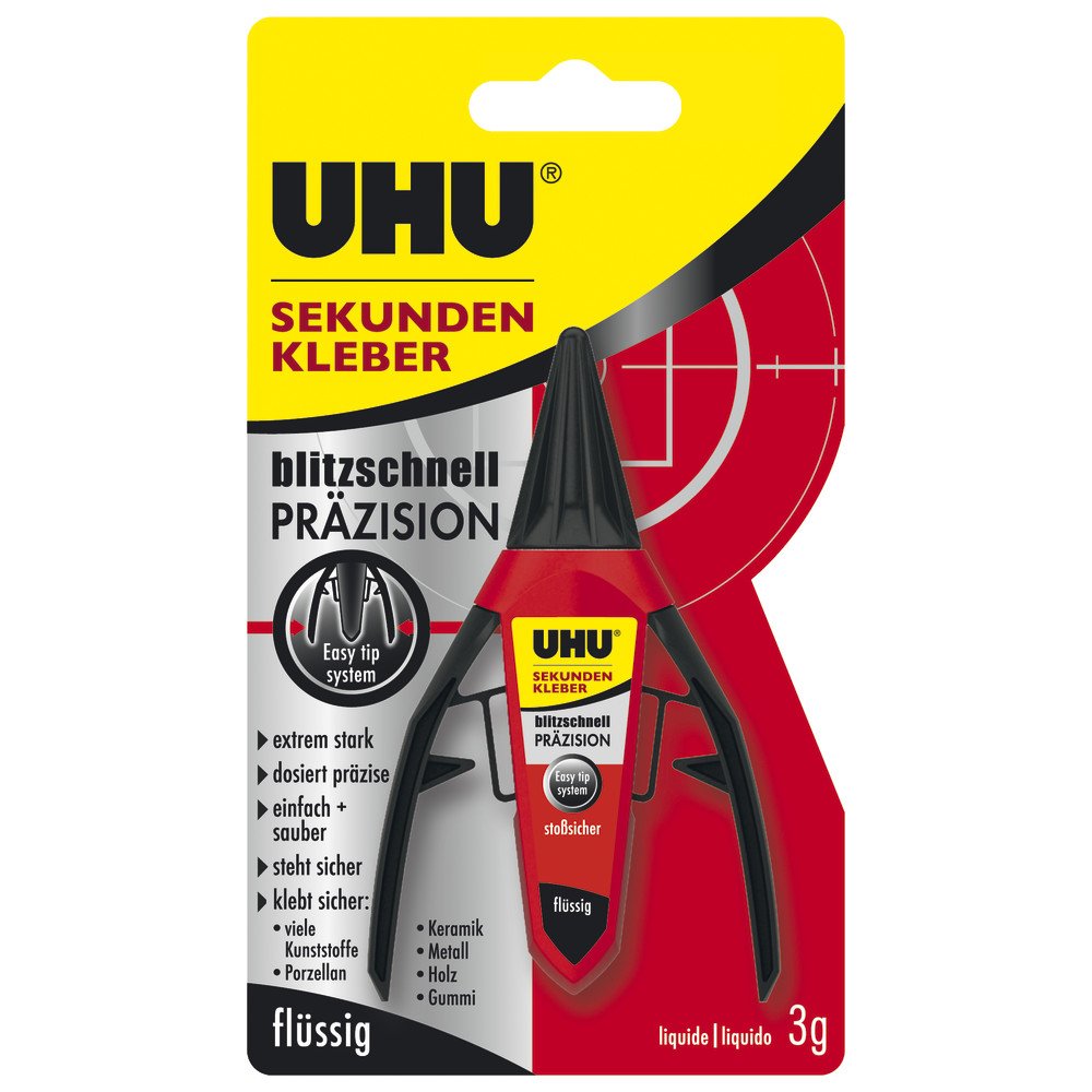 uhu-sekundenkleber-blitzschnell-pr-zision-fl-ssig-3-g-transparent image 4