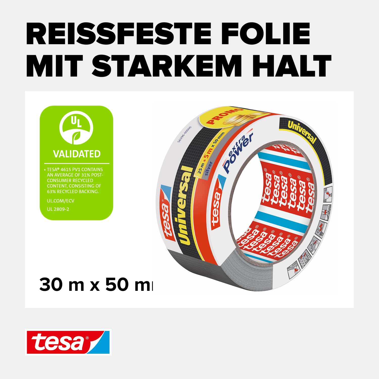 tesa-extra-power-universal-gewebeband-grau-30-m-x-50-mm image 3