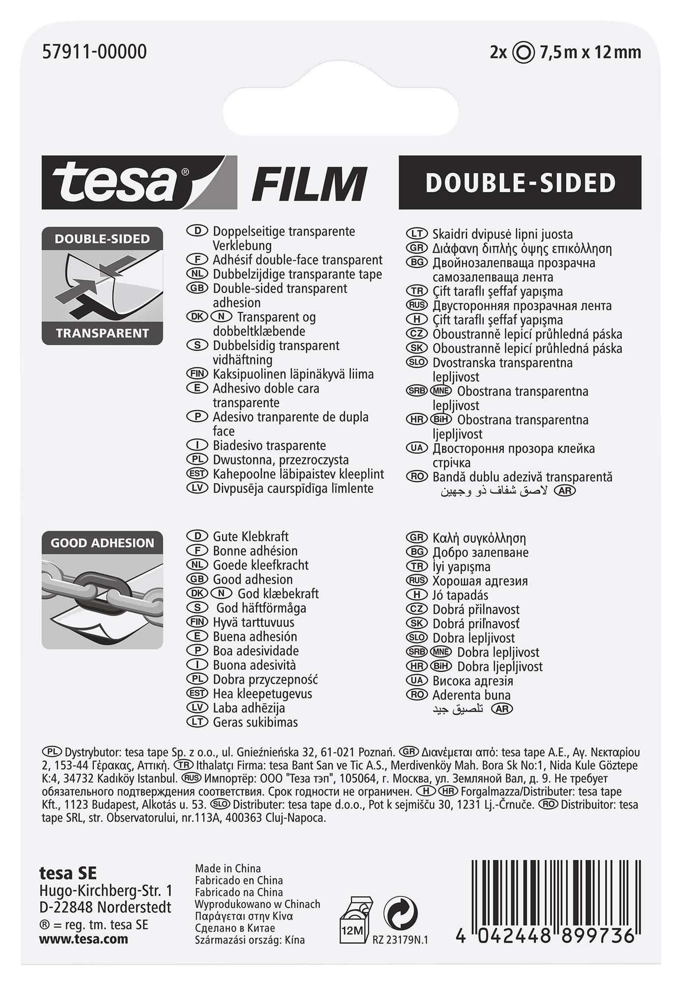 tesa-tesafilm-doppelseitig-transparent-2-rollen-7-5-m-x-12-mm image 2