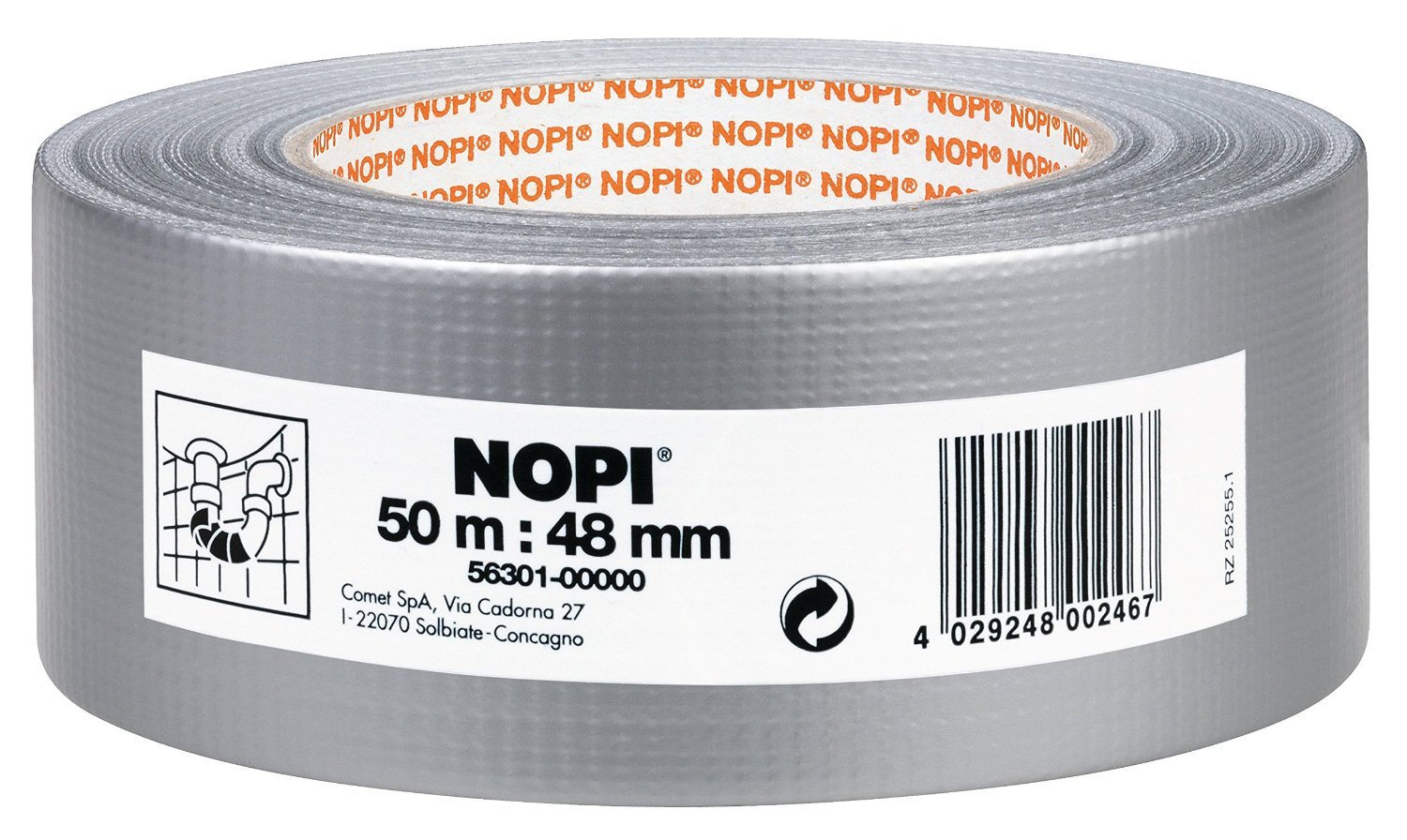 tesa-nopi-reparaturband-silber-25-m-x-50-mm-gewebeband image 2