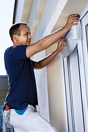 tesa-easy-cover-4369-uv-maler-abdeckfolie-mit-gewebeband-14-m-x-1-4-m-blau-8er-p image 5