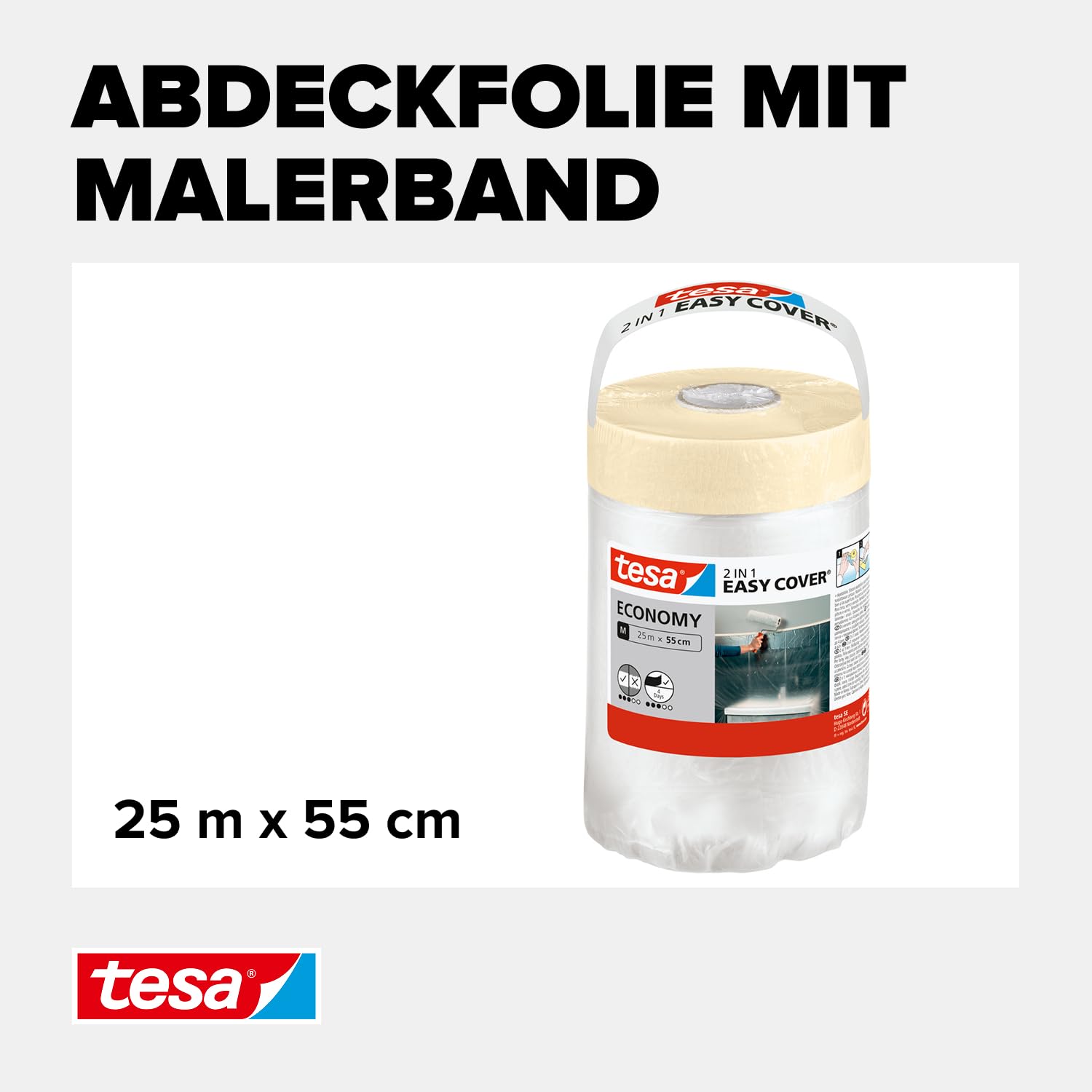tesa-easy-cover-universal-malerband-mit-abdeckfolie-25-m-x-0-55-m image 3