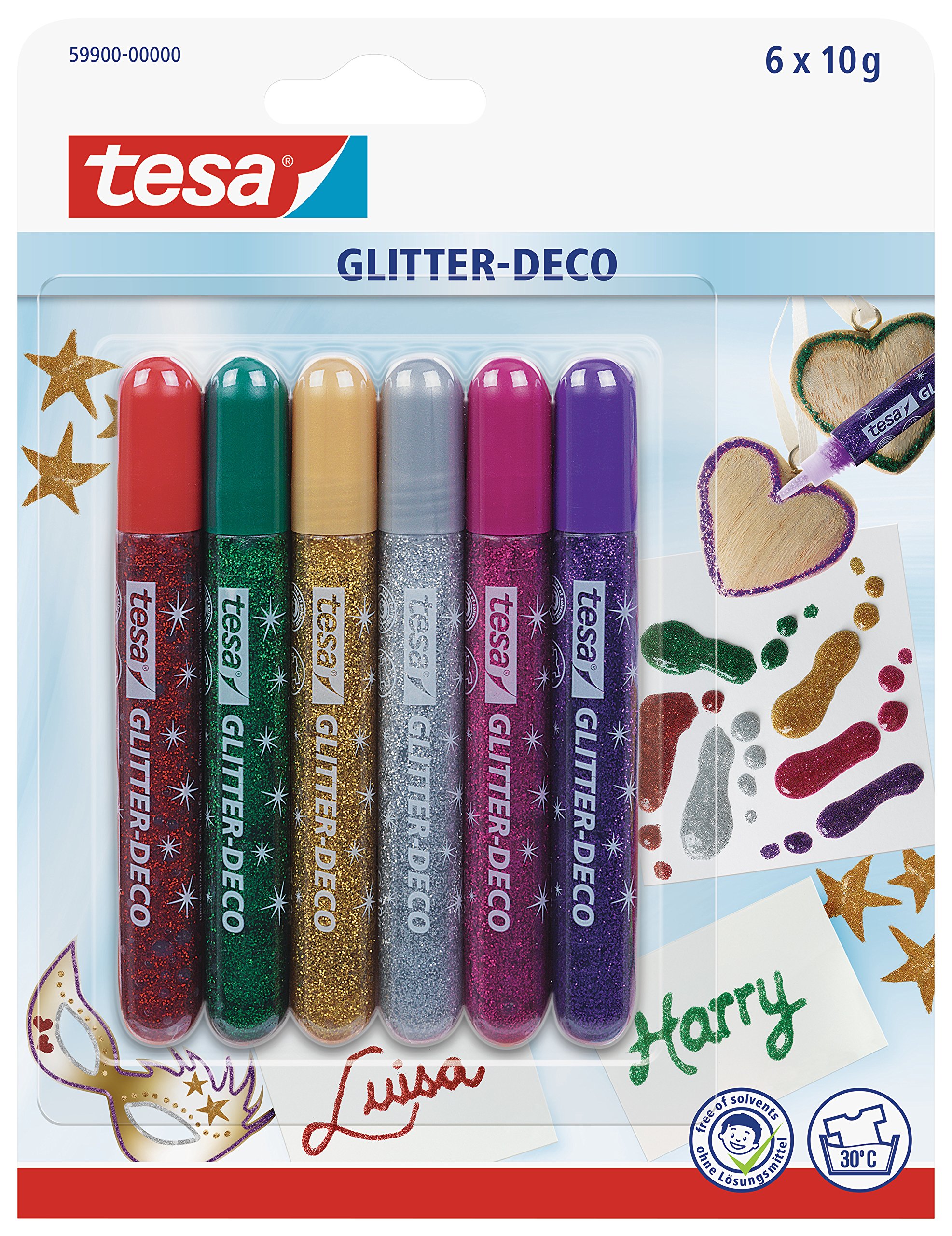 tesa-glitter-deco-glitzerkleber-glitzerstifte-7-6-x-10-g image 1