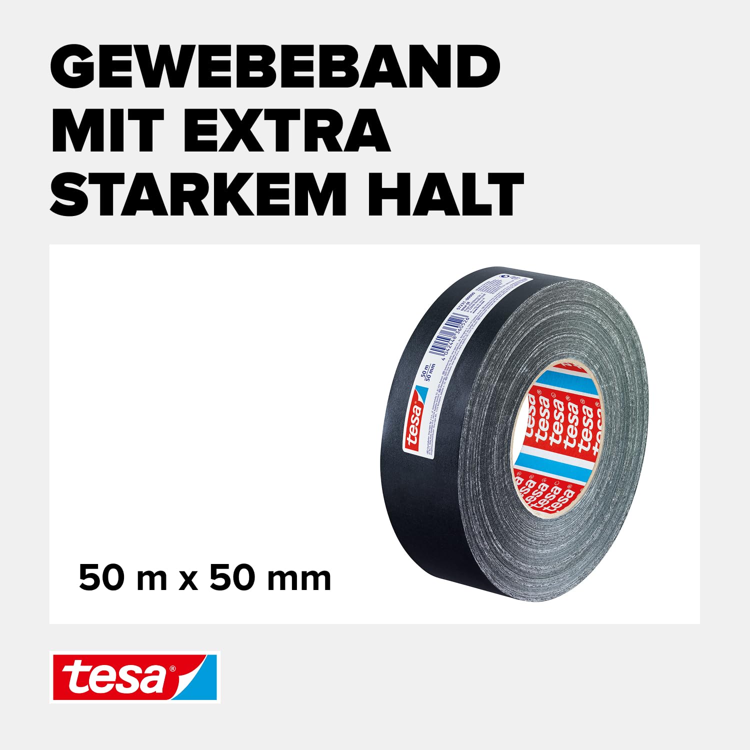 tesa-extra-power-perfect-gewebeband-schwarz-50-m-x-50-mm-wetterfestes-panzertape image 3