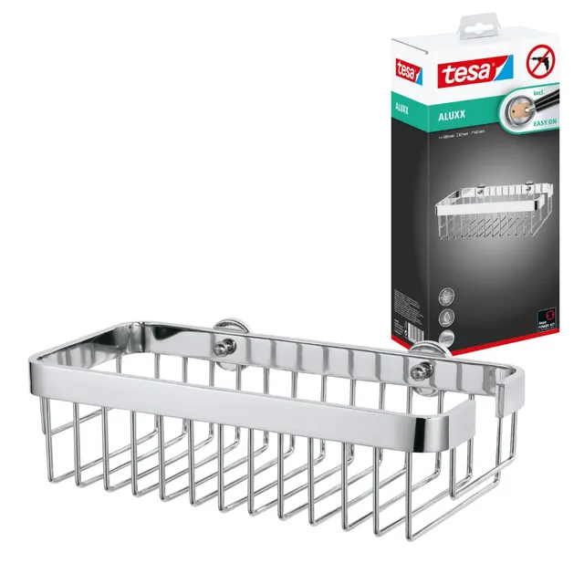 tesa-aluxx-badablage-145-x-300-x-87-mm-7-aluminium-verchromt-rostfrei-mit-power- image 1
