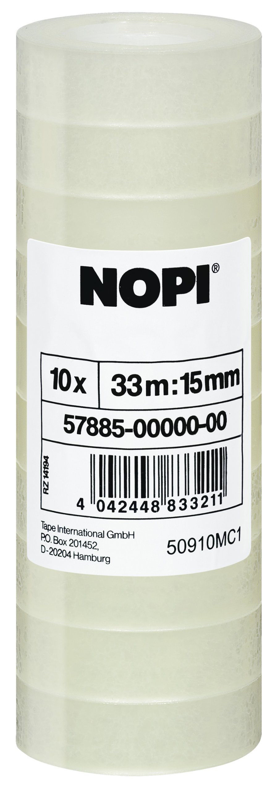 tesa-nopi-klebefilm-transparent-33-m-x-15-mm-10-rollen image 1
