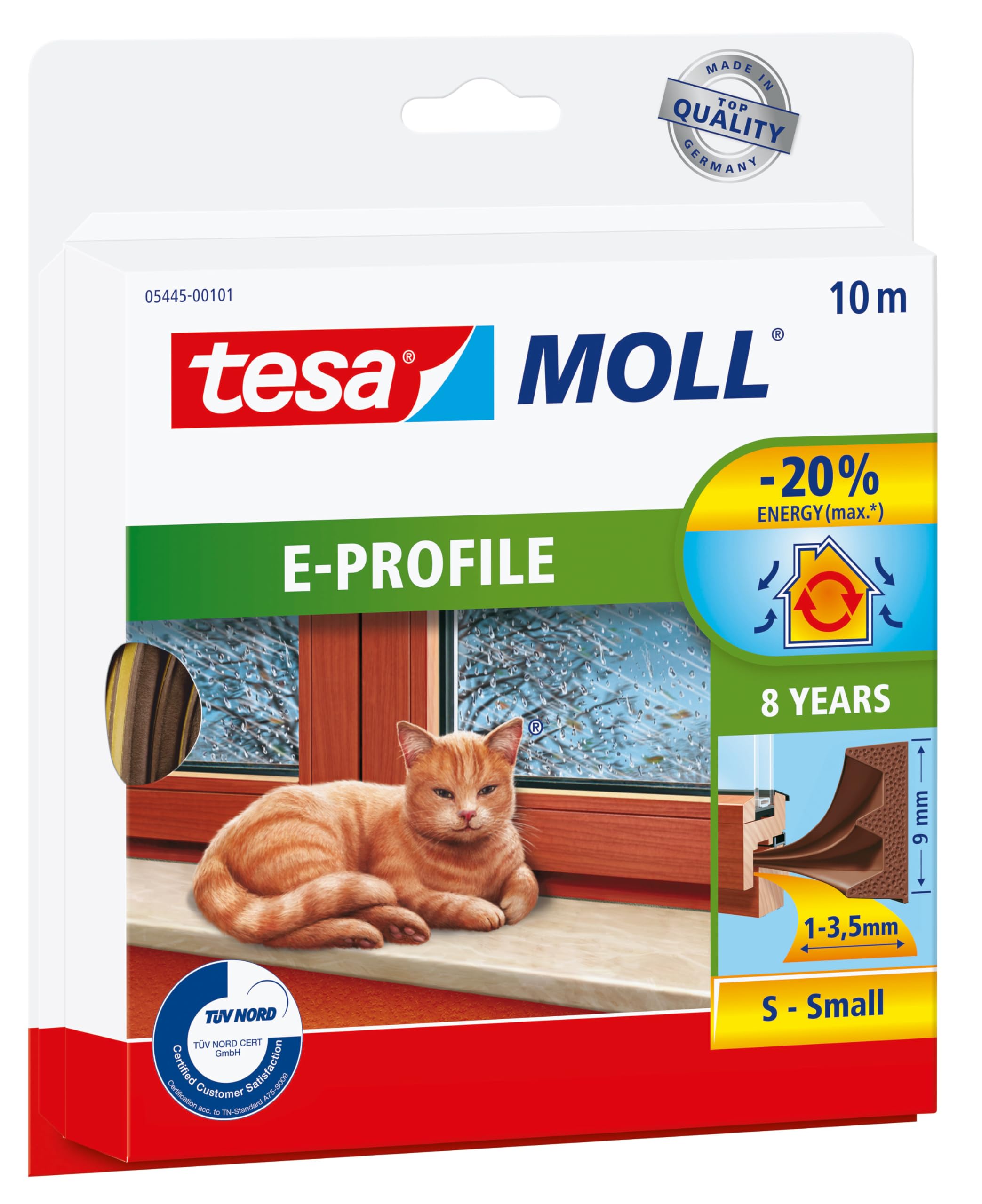 tesa-insulation-tesamoll-dichtungsband-s-braun-10-m-x-9-mm-x-4-mm image 1