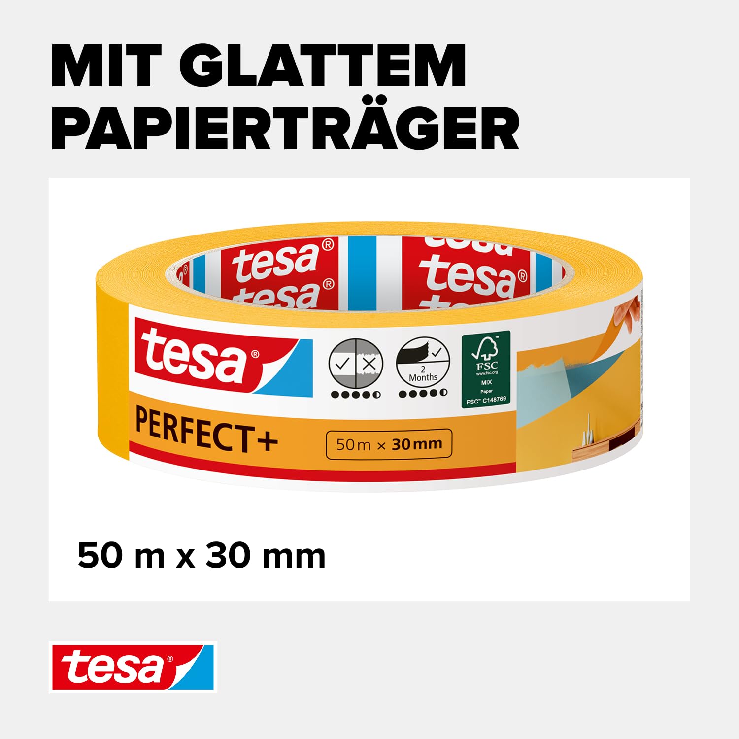 tesa-malerband-perfect-b7-abdeckband-b7-gelb-b7-50-m-x-30-mm image 3