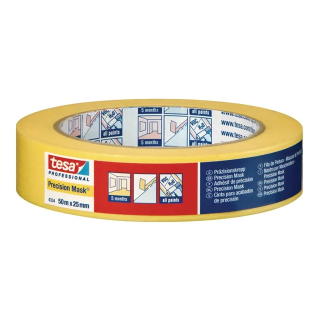 tesa-pr-zisionskrepp-plus-4334-4er-pack-50-m-x-38-mm-gelb image 1