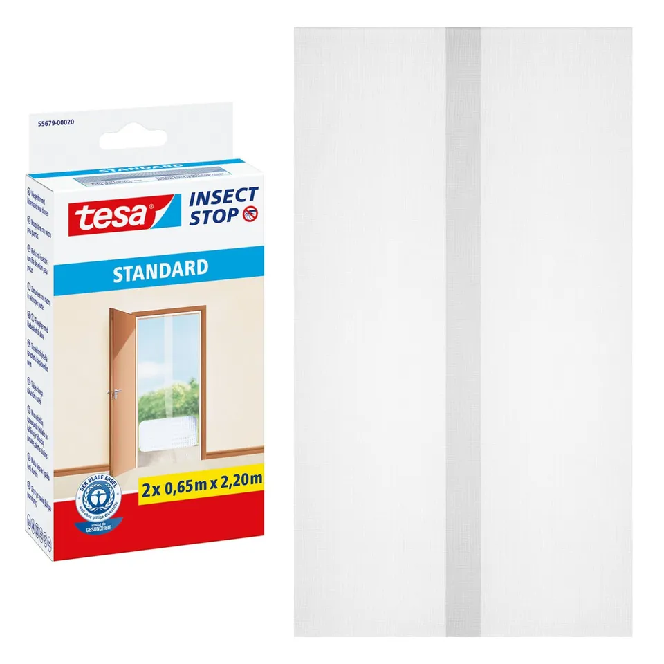 tesa-insect-stop-klett-fliegengitter-t-r-2x-65-cm-x-220-cm-wei image 1