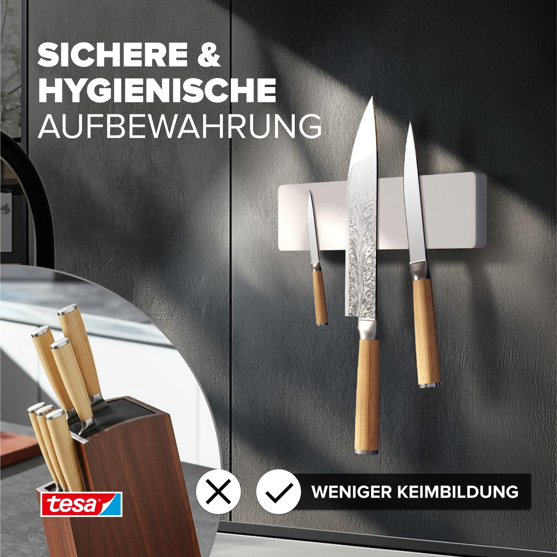 tesa-k-chen-organizer-messer-magnetleiste-selbstklebend-wei image 4