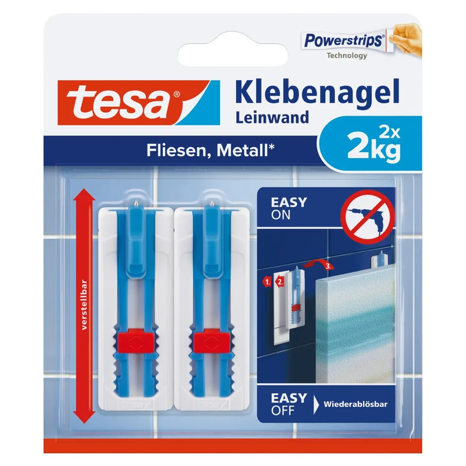 tesa-klebenagel-leinwand-f-r-fliesen-metall-verstellbar-2-st-ck-2-kg image 1