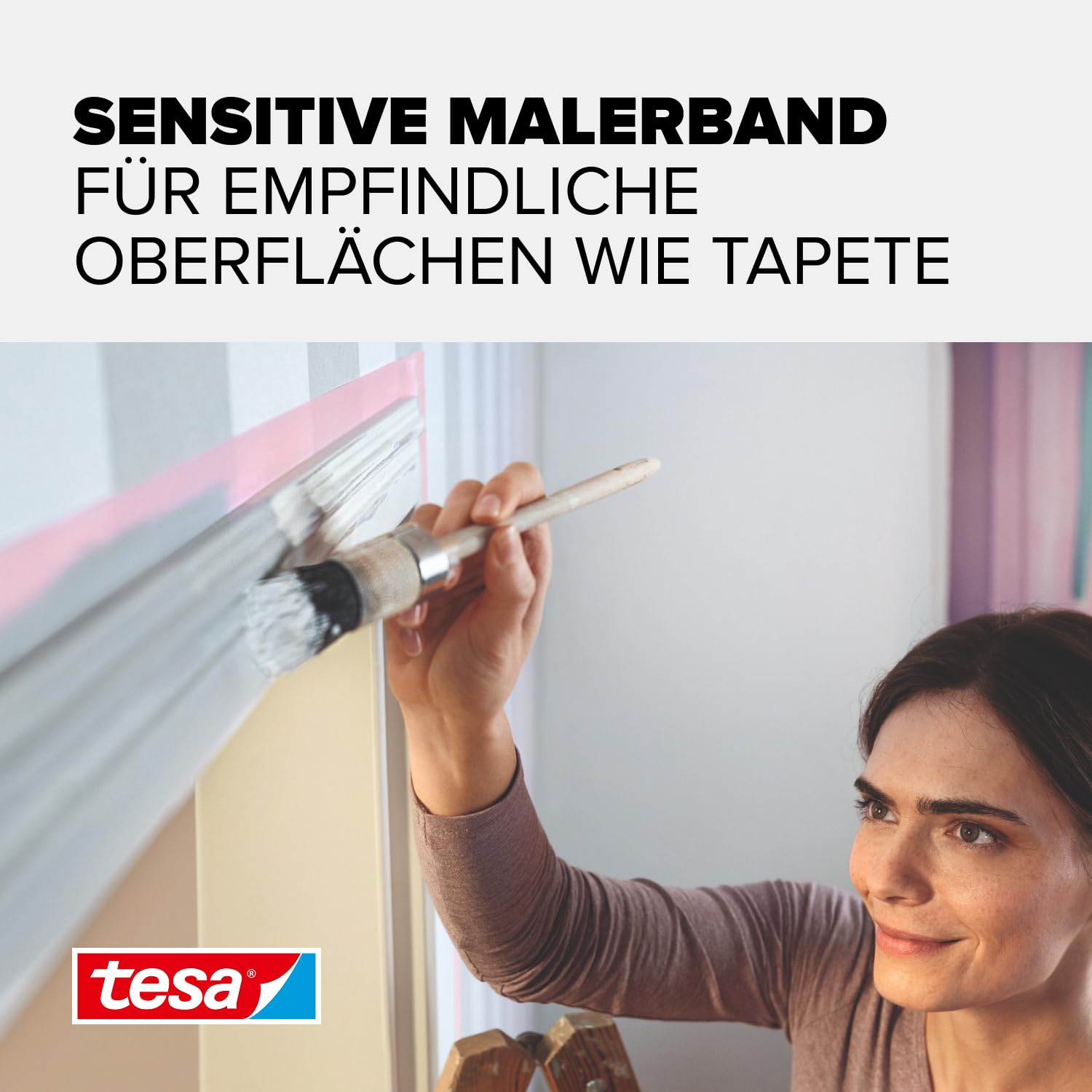 tesa-malerband-tapeten-hellrosa-25-m-x-38-mm-f-r-empfindliche-untergr-nde image 2