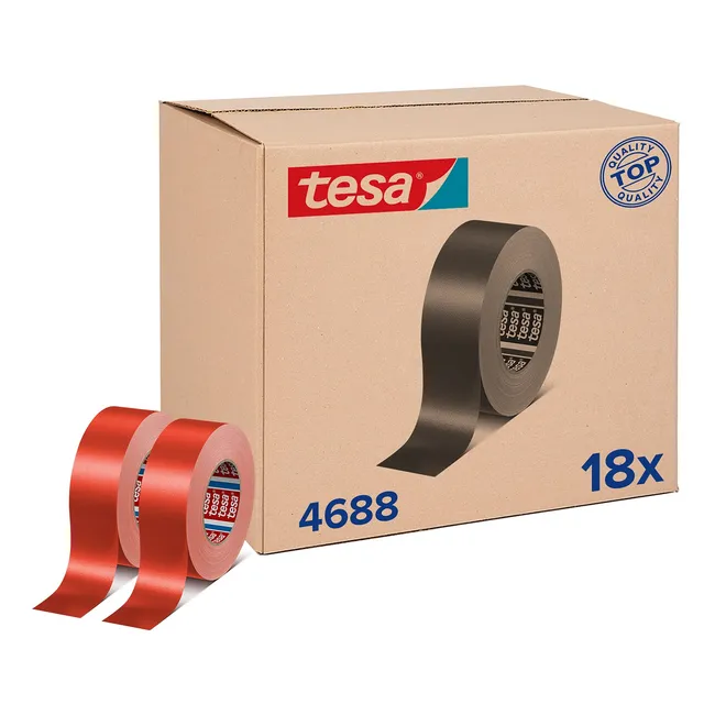 tesa-tesaband-4688-standard-gewebeband-18er-pack-rot-50-m-x-50-mm image 1