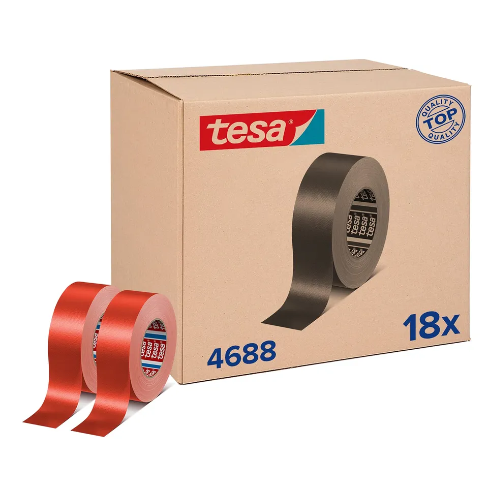 tesa-tesaband-4688-standard-gewebeband-18er-pack-rot-50-m-x-50-mm image 1
