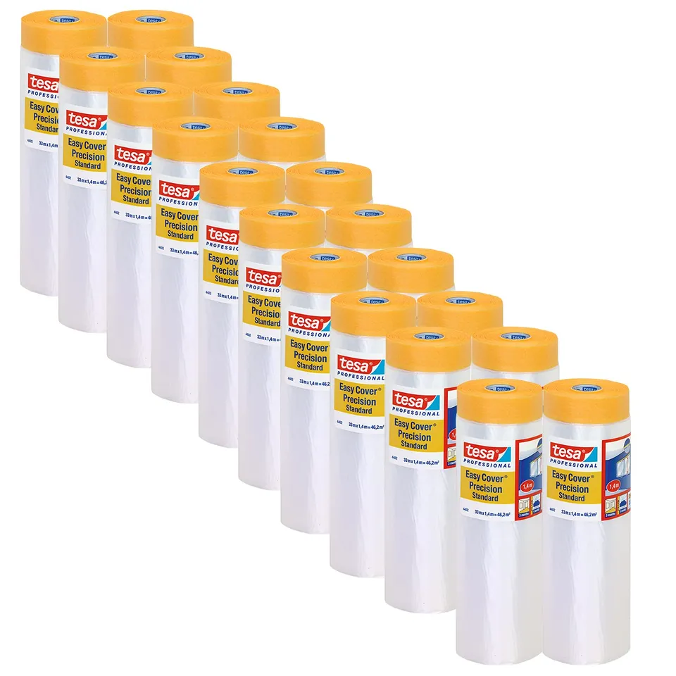 tesa-easy-cover-4402-pr-zision-standard-malerkrepp-mit-folie-20er-pack-33-m-x-1- image 1