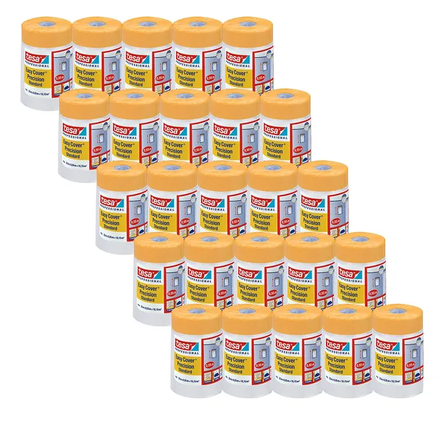 tesa-easy-cover-4402-pr-zision-standard-malerkrepp-mit-folie-25er-pack-33-m-x-0- image 1