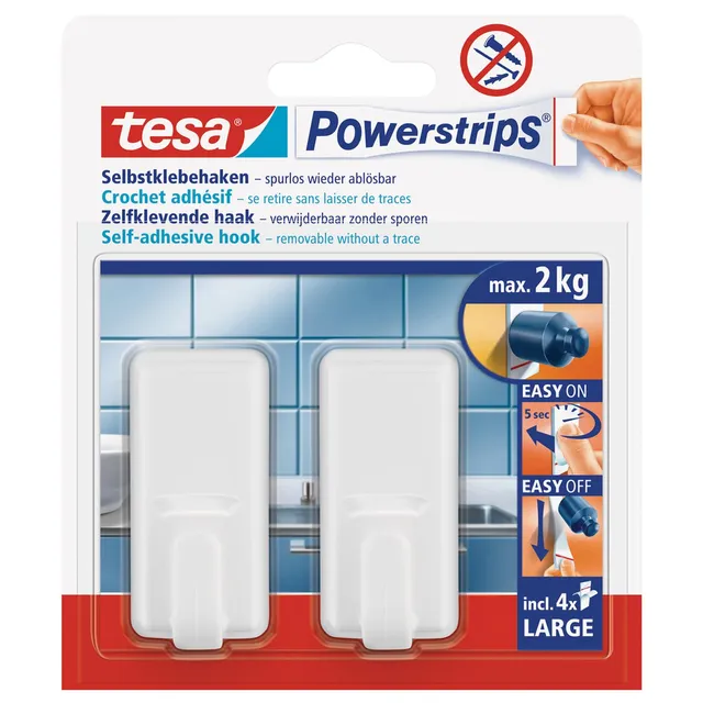 tesa-powerstrips-haken-large-classic-wei-2-kg-2-st-ck image 1