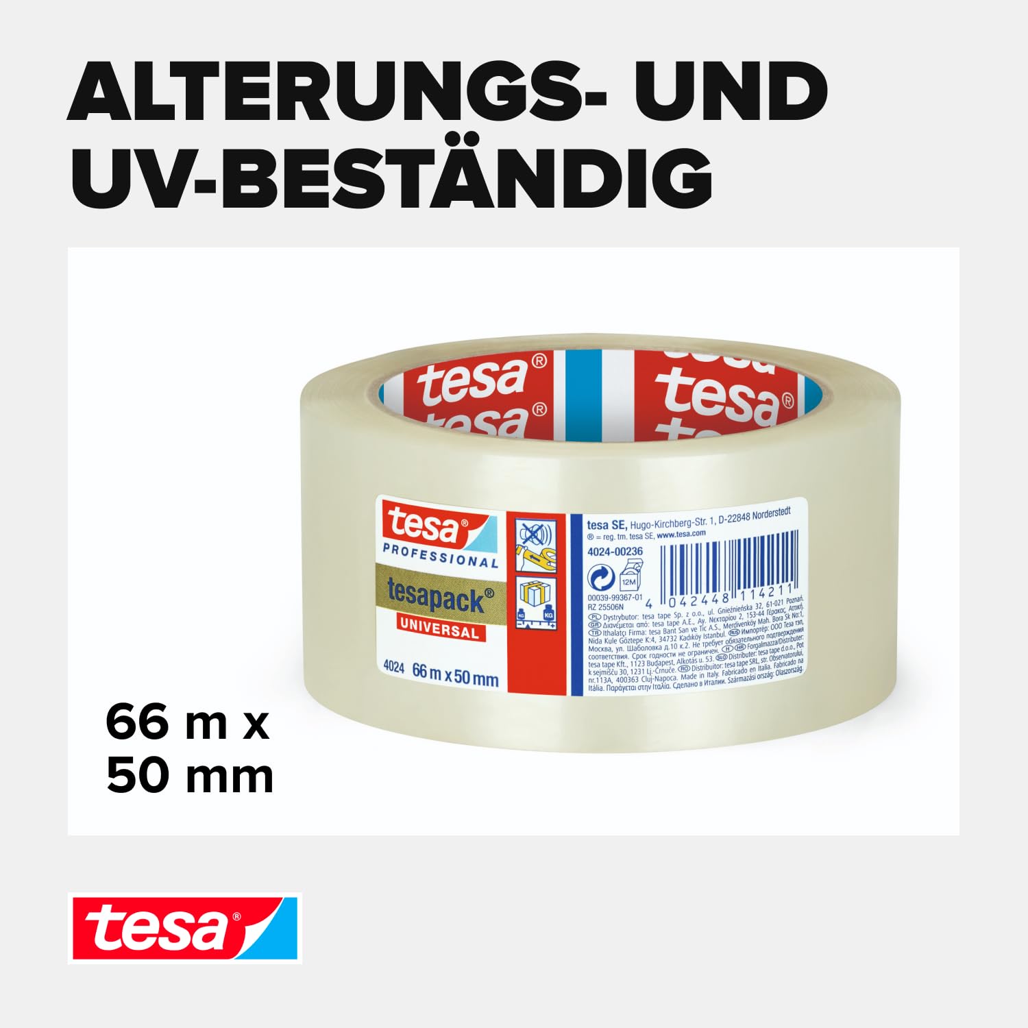 tesa-tesapack-4024-universal-pp-packband-transparent-36-x-66-m-x-50-mm image 3