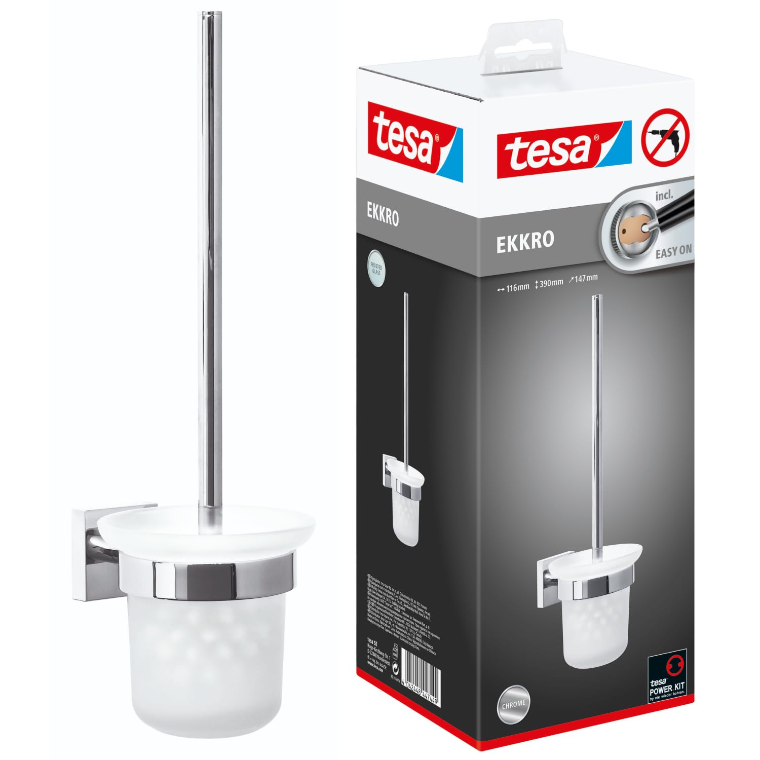 tesa-ekkro-glasablage-600-mm-x-120-mm-satiniertes-glas-chrom image 7