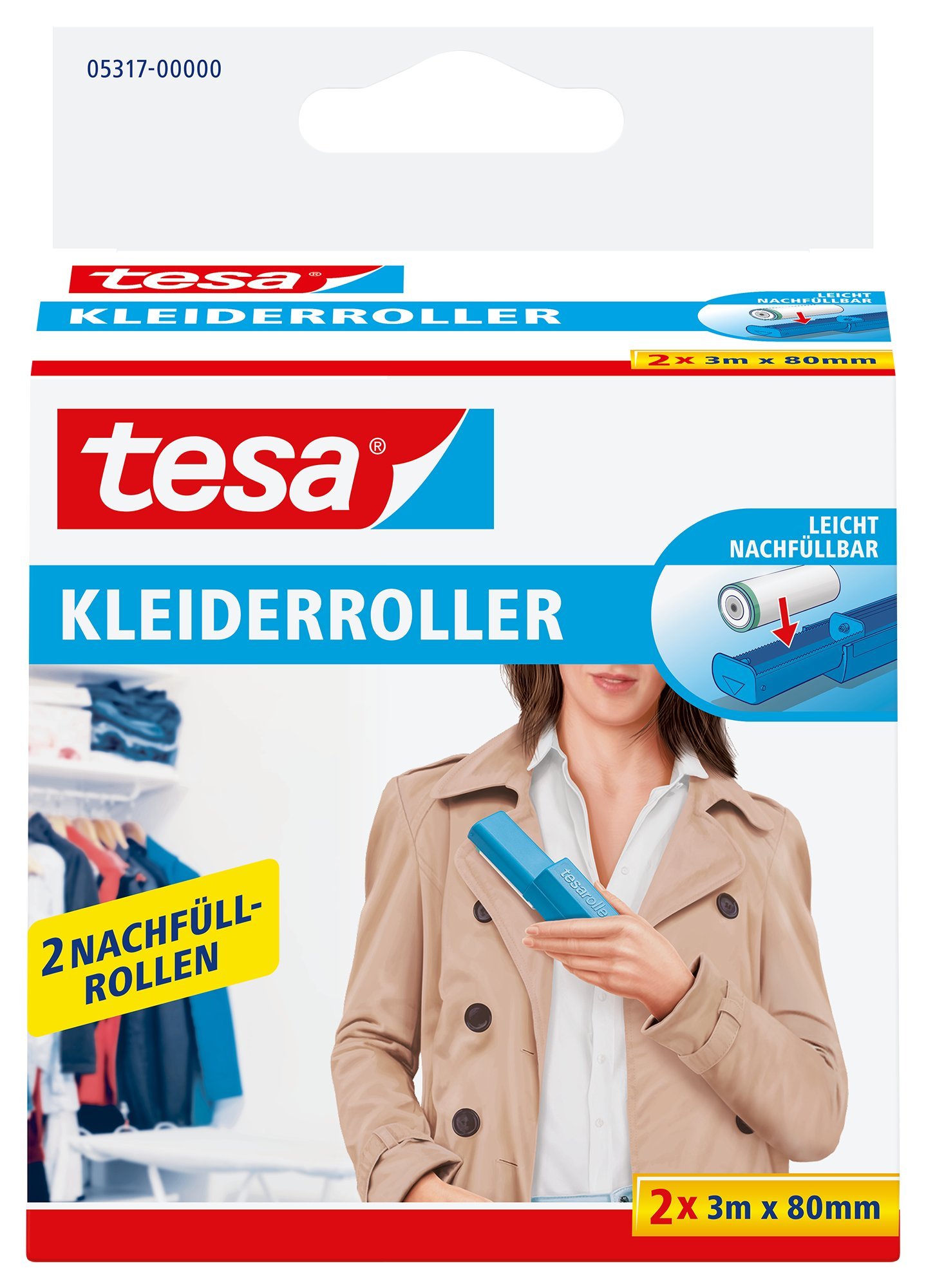 tesa-kleiderroller-nachf-llbar-fusselrolle-3-m-x-80-mm-mit-klapph-lse image 3