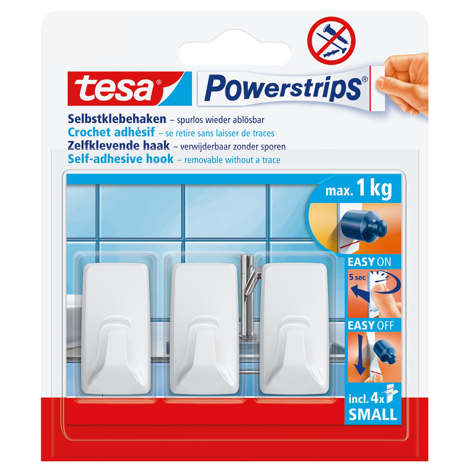 tesa-powerstrips-haken-small-eckig-wei-1-kg-halteleistung image 1