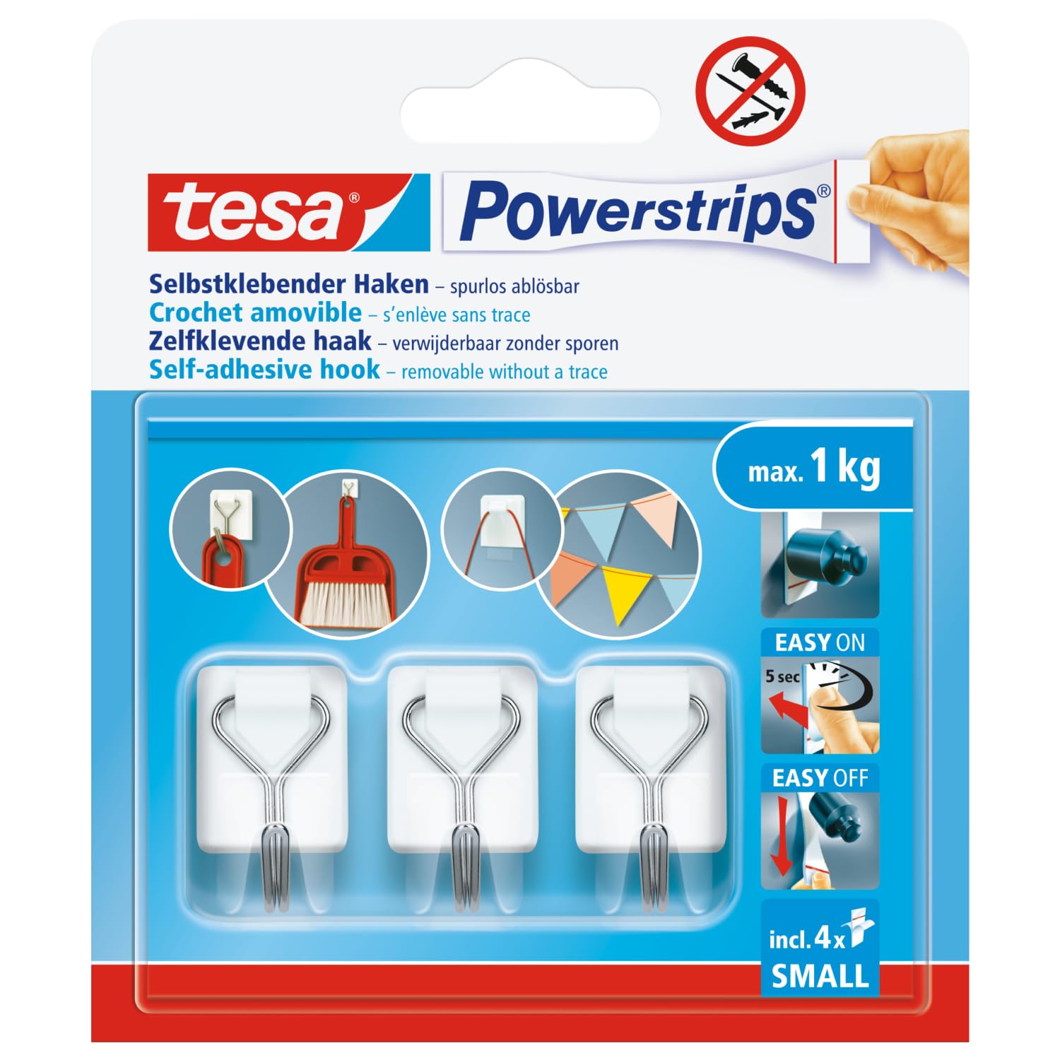 tesa-powerstrips-klebehaken-small-transparent-3-haken-4-strips image 8