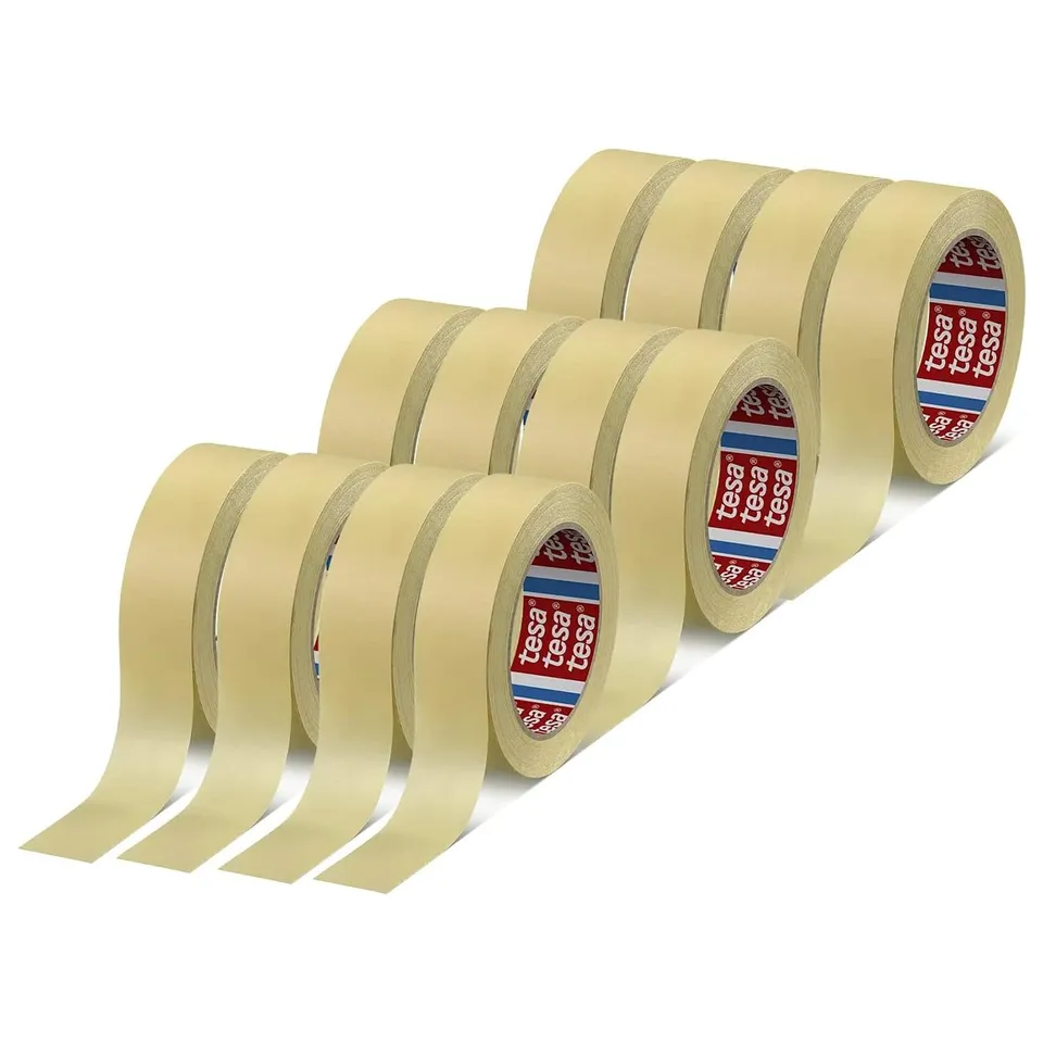 tesa-tesakrepp-4323-basic-malerband-12er-pack-50-m-x-25-mm-hellbeige image 1