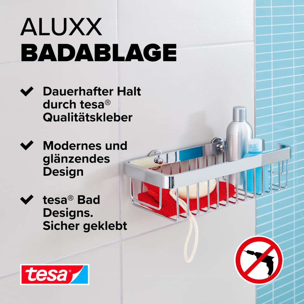 tesa-aluxx-badablage-145-x-300-x-87-mm-7-aluminium-verchromt-rostfrei-mit-power- image 2
